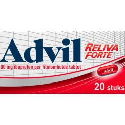 Hot Advil Reliva Forte Oval-Tabs 400 mg Ibuprofen voor Pijn en Koorts 20 stuks