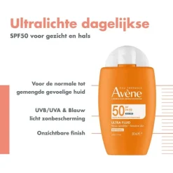 Online Avène Ultra Fluid Invisible Zonnebrand Gezicht SPF50 50 ML