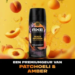 New AXE Fine Fragrance Peach Infusion Deodorant Bodyspray 150 ML