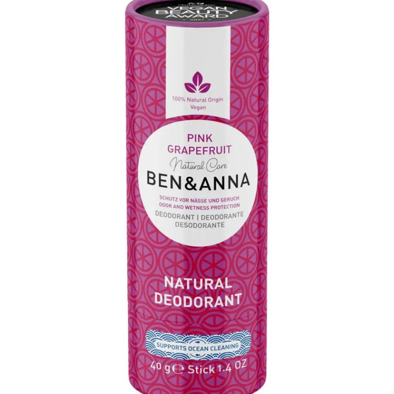New Ben and Anna Ben & Anna Pink Grapefruit Deodorant Stick 40 gram