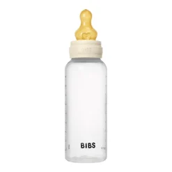 Bibs Babyfles 270 ML Ivory met Latex speen en opvouwbaar trechtertje