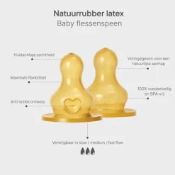 Best Bibs Babyfles 270 ML Sage met Latex speen en opvouwbaar trechtertje