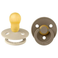 Best Bibs Fopspeen Two Pack Natuurlijk Rubber Vanilla/Dark Oak Maat 3
