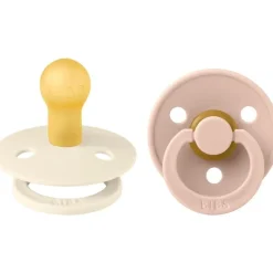 New Bibs Fopspeen Two Pack Natuurlijk Rubber Ivory/Blush Maat 1