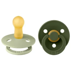 Bibs Fopspeen Two Pack Natuurlijk Rubber Sage/Hunter Green Maat 2