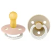 Online Bibs Glow in the dark Fopspeen Two Pack Natuurlijk Rubber Blush/Vanilla Maat 2