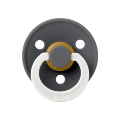 Online Bibs Glow in the dark Fopspeen Two Pack Natuurlijk Rubber Iron/Baby Blue Maat 2