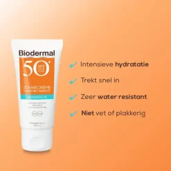 Online Biodermal Hydra Plus Zonnecrème Gezicht SPF50+ 50 ML
