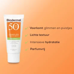 New Biodermal Matterend Zonnefluïde Gezicht SPF50+ 40 ML