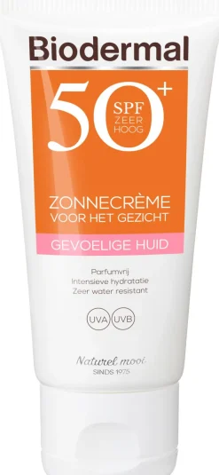 Sale Biodermal Zonnecrème voor het Gezicht Gevoelige Huid SPF50+ 50 ML