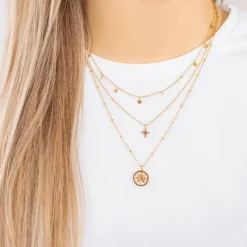 Outlet BiSjU Jewellery Ketting Munt Gold Plated