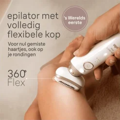 Hot Braun Epilator Silk-épil 9 Flex met 360 Flex Kop
