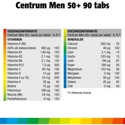 Outlet Centrum Men 50+ Multivitaminen Tabletten 90 stuks