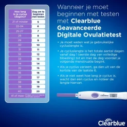Hot Clearblue Geavanceerde Digitale Ovulatietestset 10 Stuks