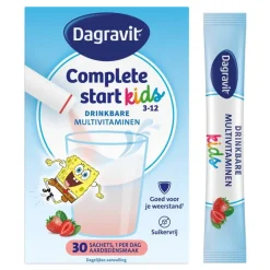 Dagravit Complete Start Kids Multivitamine Aardbei 30 stuks