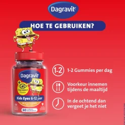 New Dagravit Kids Multivitaminen Gummies Xtra + Eyecare 6-12 jaar 60 stuks