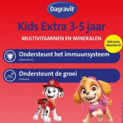 Clearance Dagravit Kids Xtra Paw Patrol 3-5 jaar 60 gummies