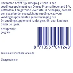 Discount Davitamon Actifit 65+ Omega 3 Visolie Capsules