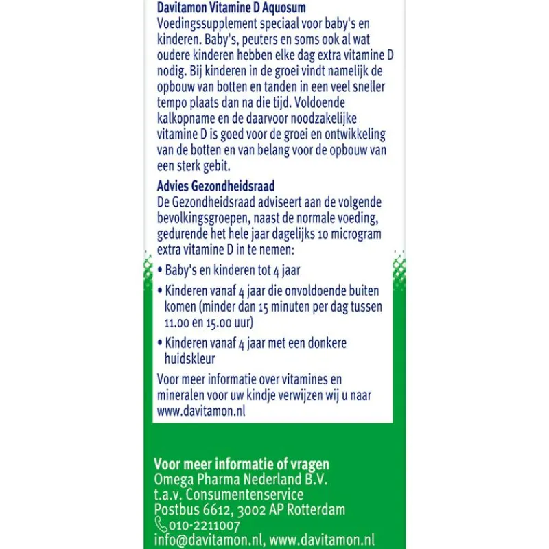 Sale Davitamon Aquosum Vitamine D Druppels
