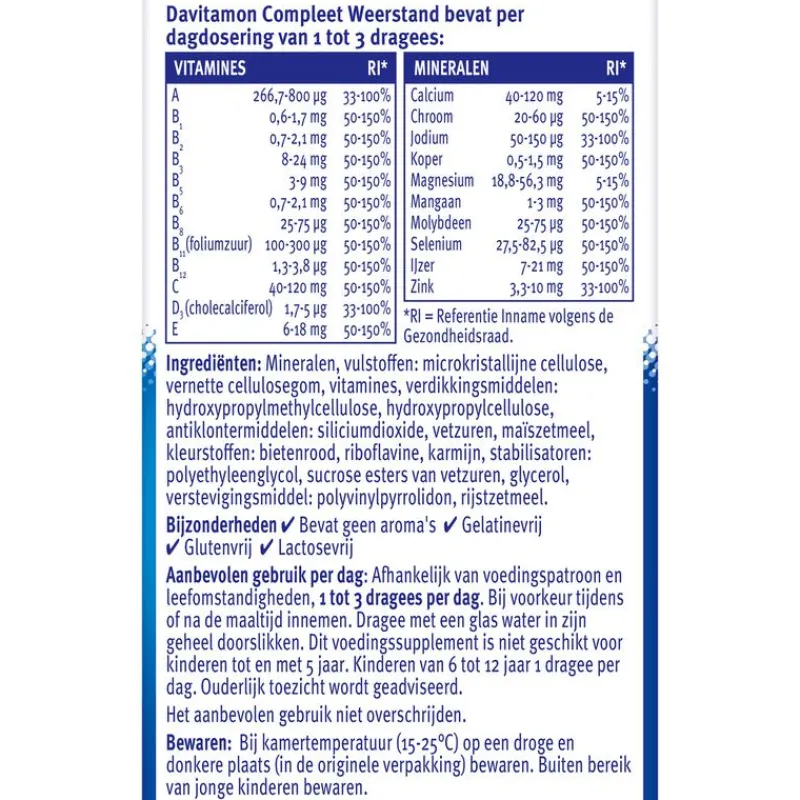 Clearance Davitamon Compleet Weerstand Met Vitamine C & D 100 Stuks