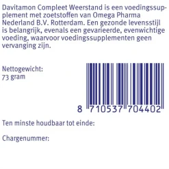 Hot Davitamon Compleet Weerstand Vitamine C&D Bosvruchten 60 kauwtabl