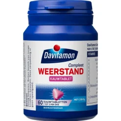 Hot Davitamon Compleet Weerstand Vitamine C&D Bosvruchten 60 kauwtabl