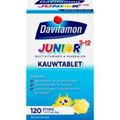 Outlet Davitamon Junior 3-12 Kauwtabletten Bananensmaak