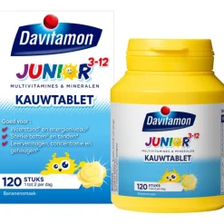 Outlet Davitamon Junior 3-12 Kauwtabletten Bananensmaak