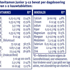 Outlet Davitamon Junior 3+ Kauwvitamines Multifruit