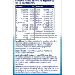 Clearance Davitamon Junior 3+ Multivitamine Kinderen Frambozensmaak 120 Kauwvitamines