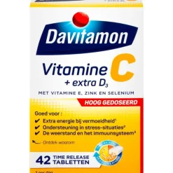 Online Davitamon Vitamine C Forte + vitamine D3 42 tabletten