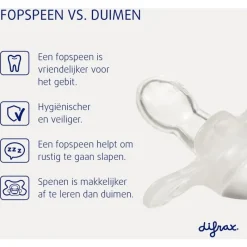 Difrax Fopspeen Natural 18 Maanden Paars BPA-vrij