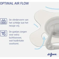 Online Difrax Fopspeen Natural 12 Maanden Lichtblauw BPA-vrij