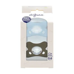 Sale Difrax Fopspeen Natural 0-6 Maanden Lichtblauw/Beige BPA-vrij