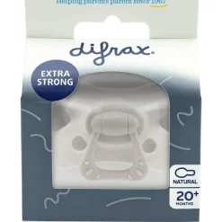 Clearance Difrax Fopspeen Natural 18 Maanden Donkergrijs BPA-vrij
