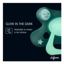 New Difrax Fopspeen Natural 6+ M Glow In The Dark