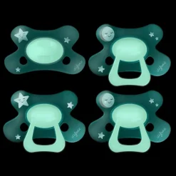 New Difrax Fopspeen Natural 6+ M Glow In The Dark