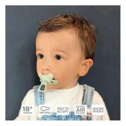 Hot Difrax Fopspeen Naturel Green Jade 18 Maanden