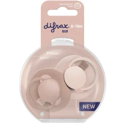 Hot Difrax LOVI Prime Fopspeen 6-18 Maanden BPA-vrij Nude/Blush