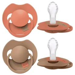 Outlet Difrax LOVI Prime Fopspeen 18+ maanden Granola/Orange