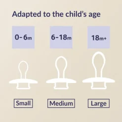 Outlet Difrax LOVI Prime Fopspeen 18+ maanden Granola/Orange