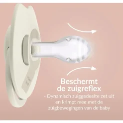 Outlet Difrax LOVI Prime Fopspeen 0-6 maanden Coconut/Pistachio