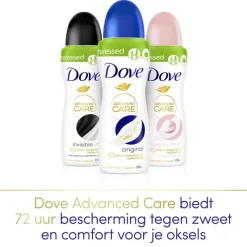New Dove Advanced Care Original Anti-Transpirant Deodorant Spray 100 ML