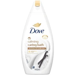 Clearance Dove Caring Bath Sheaboter & Vanille Badcrème 450 ml