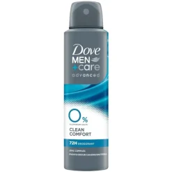 Hot Dove Men+Care Advanced 0% Clean Comfort Deodorant Spray 150 ML