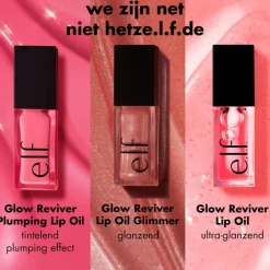 Online e.l.f. Glow Reviver Plumping Lip Oil Peach Shimmer Superneutral