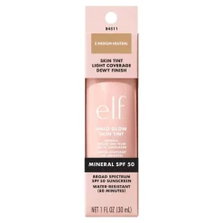 New e.l.f. Halo Glow Skin Tint SPF50 8 Medium Neutral