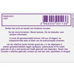 Online EllaOne Ulipristalacetaat Morning-Afterpil