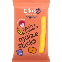 Sale Ella's Kitchen Maize Sticks Perzik Banaan Snack Bio 7+ Maanden