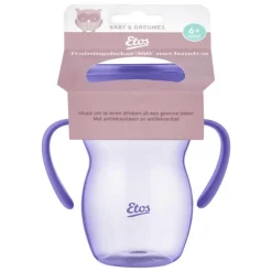 New Etos 360° Trainingsbeker met handvaten paars 270 ML